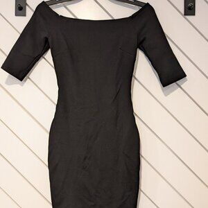 Lulu's Black Cocktail Mini Dress - Sheath Boatneck